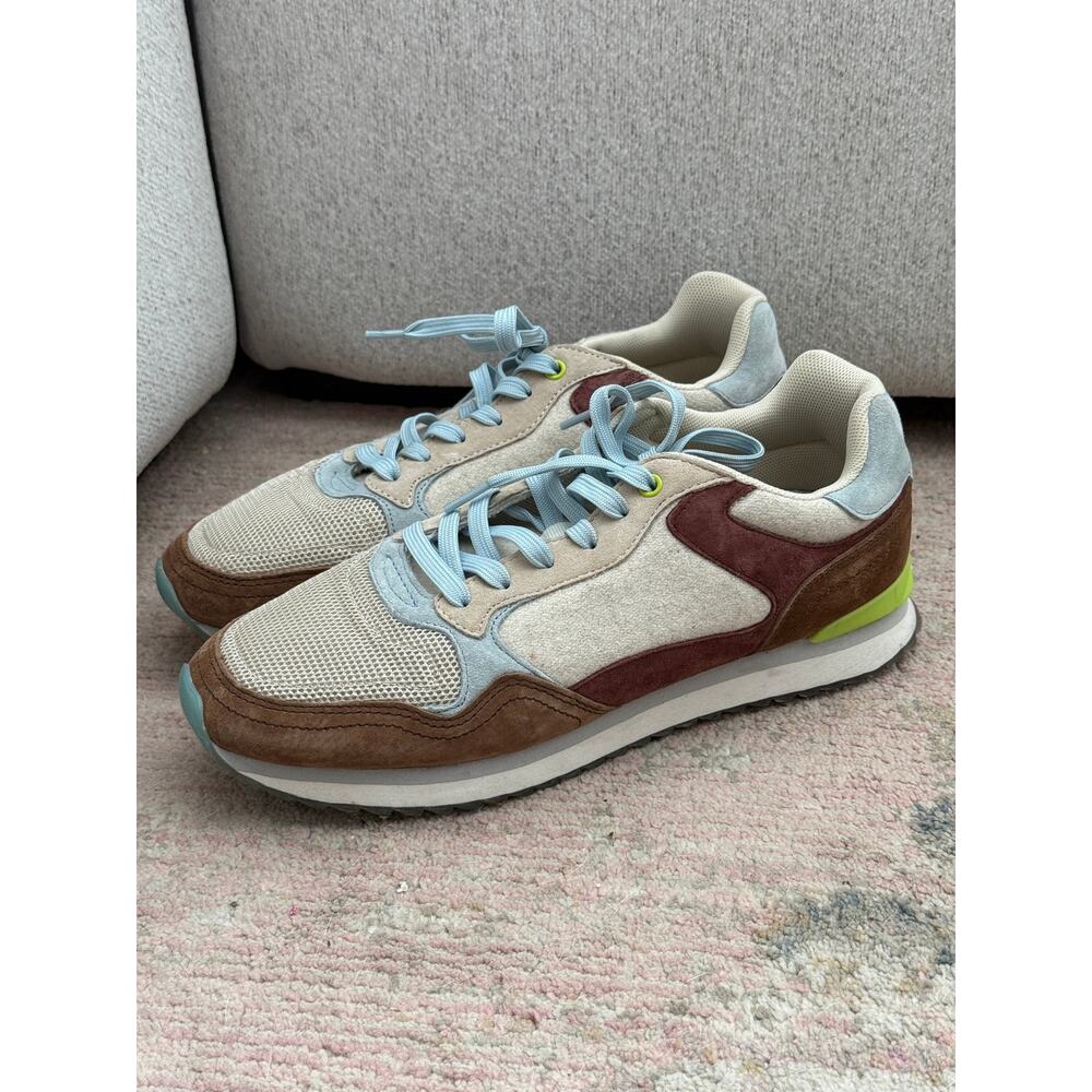 HOFF Women’s Sz 10 Reno Sneakers Suede Colorblock Multi Color Tan Brown Red - Picture 9 of 9